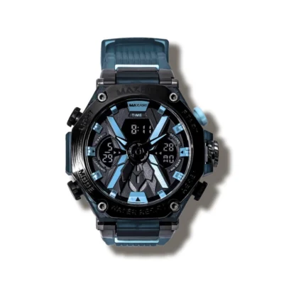 ساعت دو زمانه مکس فورت مدل ایکس آبی مشکی